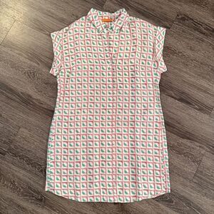 Oliphant Mini Shirt Dress in Cirque Rose New